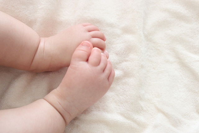 ベビーマッサージの様子